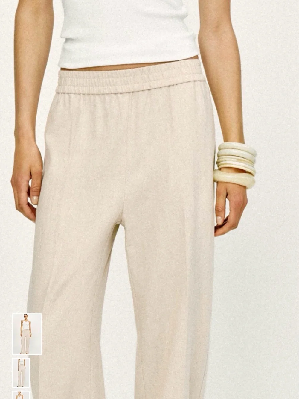 Zara Linen Straight Leg Pants - NEW WITH TAGS